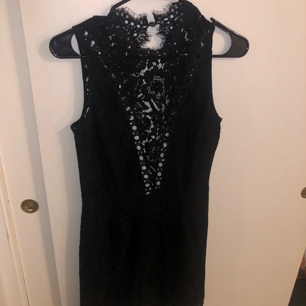 Free People Black lacy dress